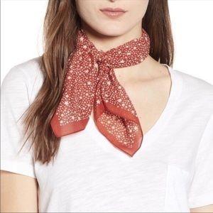 Madewell Rust Orange Star Pattern Bandana
